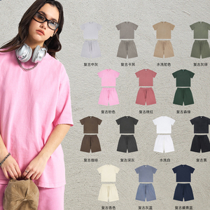 Ensemble décontracté d'été personnalisé pour homme : T-shirt à manches courtes et short, ensemble de survêtement uni pour homme, vêtements de marque pour homme, ensemble 2 pièces - Product Image 1