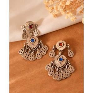 Pendientes de Plata Meera Jaipur Aarohi Modelo MTER525 Hechos en India - Product Image 2