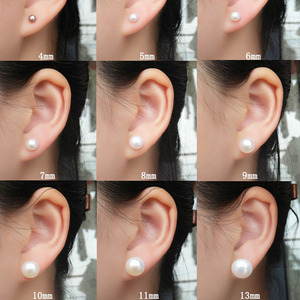 Aretes Básicos 2025 con Adorno Femenino, Perlas Redondas de Agua Dulce de 7-7.5mm, Aguja de Plata S925, Sin Núcleo, Regalo para Aretes - Product Image 4