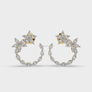 Pendientes cuadrados estilo Hip Hop con acabado en oro blanco, joyería de lujo para streetwear, accesorio de moda para hombres y mujeres, ideal para fiestas y discotecas. - Product Image 2