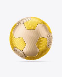 ลูกฟุตบอลฝึกซ้อม PU เนื้อสัมผัสพิเศษ สีเหลืองเบจ ขนาด 5 ทนทาน เย็บด้วยเครื่องจักร ผลิตอย่างมืออาชีพในประเทศปากีสถาน - Product Image 1