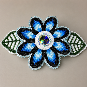 Barrette à cheveux brodée en forme de cœur avec perles de verre, pince à cheveux pour tenue de soirée, accessoire de mode moderne - Product Image 6