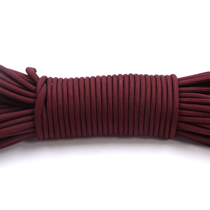 Burgundy 4mm Paracord Rope 550 Type Nylon Utility <b>Cord</b> for Camping, Survival, Craft and DIY Use - Product Image 4