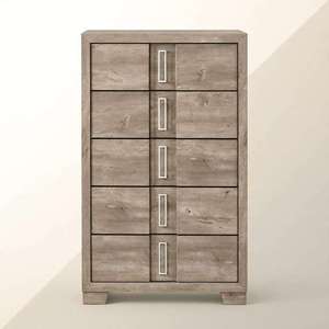 Transitional Brown <b>Chest</b> With <b>5</b> <b>Drawer</b> Storage <b>Chest</b> And Lamination Wood <b>Chest</b> For Bedroom For Home Furniture Modern Home Living - Product Image 6