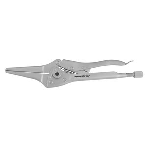 Alicates de presión de acero inoxidable de alta resistencia con agarre de precisión y sujeción segura para animales, de punta fina, de 10 pulgadas, con conexión lateral/terminal mediana - Product Image 1
