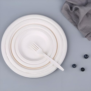 Assiettes écologiques durables de 6 pouces en bagasse de canne à sucre, option biodégradable, résistantes au micro-ondes et au congélateur, compostables et anti-fuites - Product Image 1