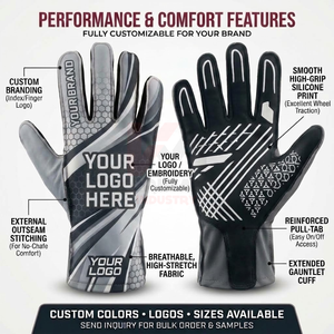 Fabricación por Contrato de Guantes de Carreras con Costuras Exteriores para Karting, Marca Personalizada, Etiqueta Privada, Suministro al por Mayor - Product Image 4