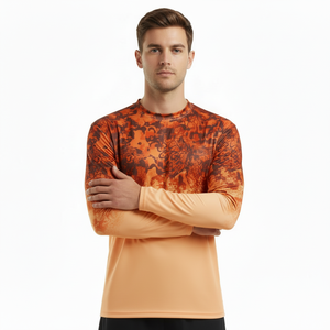 Camiseta de Pesca con Capucha de Poliéster de Manga Larga con Estampado Completo y Protección UV, Personalizada con Logotipo de Alta Calidad, con Máscara Facial - Product Image 1