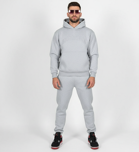 ชุดเซ็ตสตรีทแวร์แบบคัสตอม เสื้อฮู้ดดี้โอเวอร์ไซส์สีพื้นพร้อมเชือกผูก และกางเกงสเวตแพนท์ทรงหลวม ชุดวอร์มแทรคสูท ยูนิเซ็กส์ แอร์ - Product Image 3