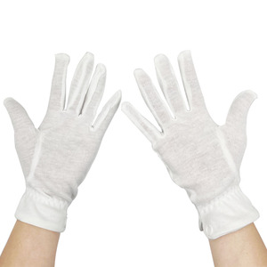 Gants de cérémonie en coton blanc 100% pour enfants, gants d'inspection maçonniques, gants de parade - Product Image 2