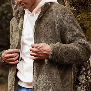Veste en polaire Sherpa au design unique, style streetwear, séchage rapide, grandes tailles, vêtements d'hiver de qualité abordable avec service OEM - Product Image 2