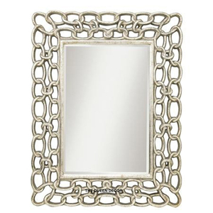 Nouveauté, miroir mural de luxe fait main, forme carrée, finition dorée antique, motif floral, design de feuilles, fait main - Product Image 2