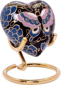 Heart shape metal <b>urn</b> Modern handmade <b>urn</b> Patio decor <b>urn</b> jar Metal <b>urn</b> for ashes - Product Image 4