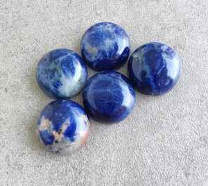 Sodalita Natural, Forma Redonda, Cabujón, Parte Posterior Plana, Calibrada, Gema Suelta para Joyería - Product Image 3