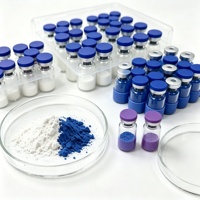 Poudre bleue de peptide de cuivre GHK Cu de haute pureté 99% WV |   Matières premières pour soins de la peau et cosmétiques (CAS 89030955)