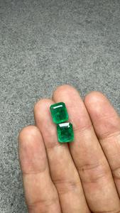 Pierres précieuses naturelles de 7,96 carats, taille émeraude, octogonales facettées, vert intense, pierres précieuses en vrac, Jai Narayan Gems, certifiées IGI, pour boucles d'oreilles et bagues de luxe - Product Image 4