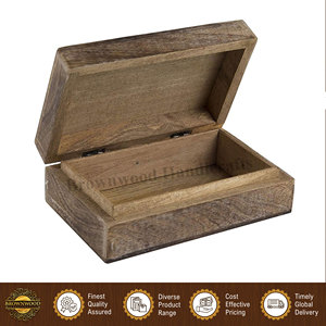 Excellent Quality Best Selling Unique Design Burnt Ivory Wash Color 100% Natural Hand Carved Mango Wood Box for Genuine Buyers - Product Image 2