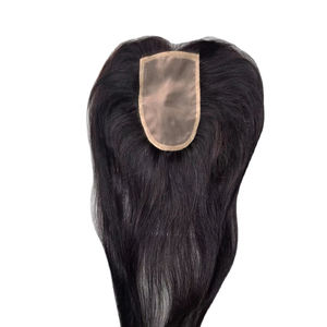 Topper de cheveux humains 2x5 en dentelle pour femmes - Cheveux indiens Remy naturels, ondulations Water Wave et Deep Wave Taz Hair BD - Product Image 6