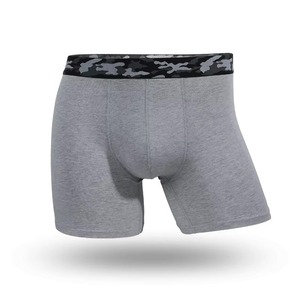 Calzoncillos bóxer de cintura media para hombre, con cintura de camuflaje, transpirables, de algodón tejido. - Product Image 3