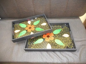 Belladec for Wood Handmade Durable Modern Classic Fruit Floral Multifunction Serving Storage <b>Tray</b> Single <b>Tier</b> Tableware Living - Product Image 5