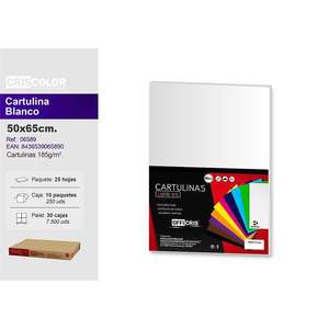 Cartón Blanco 50X65CM, Categoría de Productos de Papel y Cartulinas - Product Image 1