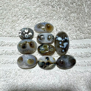 Venta al por mayor de cabujones de ágata natural en forma de ojo, corte ovalado, para meditación y fabricación de joyas - Product Image 1