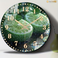 Jam Dinding Kaca Modern Ekstra Besar Diameter 60cm Logo Kustom Tahan Benturan Berdetak Senyap Dekorasi Lobi Bisnis Hotel