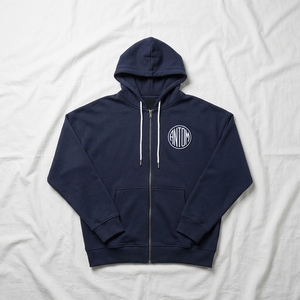 Sweat à capuche zippé noir délavé pour homme avec logo brodé, coupe ajustée, style streetwear décontracté, personnalisable, entièrement zippé, respirant, hiver - Product Image 1