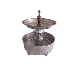 Soporte de aluminio de dos niveles para pasteles con asa de madera, bandeja de servir hecha a mano para postres, soporte de exhibición para cupcakes para fiestas. - Product Image 1