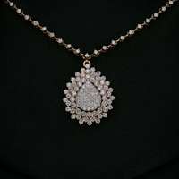Collier interchangeable en or jaune 14 carats avec diamant de laboratoire détachable, certifié IGI, taille brillant, bijoux fins tendance pour femmes