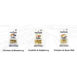 Food For The Good Freeze Dried Cookies 70g for Dogs and <b>Cats</b> Chicken & Goat <b>Milk</b> - Product Image 1