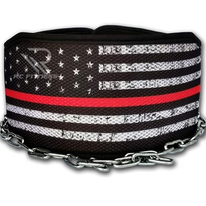 Ceinture d'entraînement de musculation en acier inoxydable avec logo personnalisé, ceinture de dips en EVA avec boucle de sécurité et chaîne, matériau en caoutchouc ABS - Product Image 3