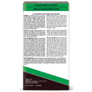 Nisha Beard Color Negro Marrón-Sin manchas, Quick 10 Min, Cobertura gris, Larga duración, Sin amoníaco, Sin parabenos - Product Image 2