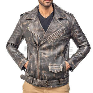 Chaqueta de Cuero para Hombre con Cuello Alto, Nueva Llegada, Calidad Premium, Venta al Por Mayor, Tallas Grandes, para Uso en Exteriores - Product Image 2
