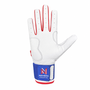 Gants de frappe en cuir pour baseball/softball Novera Industries, fermeture auto-agrippante, options de logo et de couleur personnalisées, gants d'entraînement pour adultes - Product Image 2