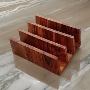 Soporte de Madera Premium para Tablas de Cortar con Múltiples Ranuras y Base Gruesa, Organizador Moderno para Encimeras de Cocina, NUEVO - Product Image 5