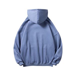 Custom 400 GSM Heavyweight Fleece Hoodie Blank Oversized <b>Pullover</b> with Drop Shoulders and Puff Print Logo For Unisex - Product Image 2