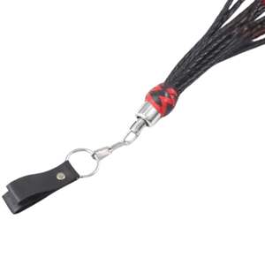 Sheep Skin Flogger with Steel Buckle 3.5cm Width Comfortable Grip and Long Flowing Strands - Product Image 2