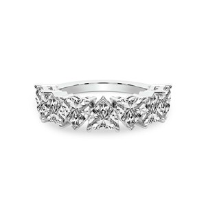 Elegant <b>Jewellery</b> 18k Solid Gold Rafaela Heart Lab Diamond Anniversary Band IGI Certification Available VS1 Quality Ring - Product Image 1