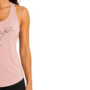 เสื้อกล้ามทรง Racerback สีชมพูอ่อนสำหรับผู้หญิง พิมพ์ลายแมว แขนกุด เหมาะสำหรับออกกำลังกาย โยคะ ฟิตเนส วิ่ง ชุดออกกำลังกาย ระบายเหงื่อได้ดี รับผลิตตามแบบ OEM - Product Image 4