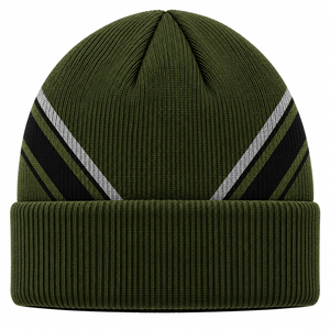 Bonnet/casquette tricoté personnalisé de haute qualité, avec logo en caoutchouc, idéal pour l'hiver et le sport – Meilleures ventes en gros - Product Image 2