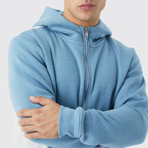 Sweat à capuche d'hiver pour homme écologique, qualité supérieure, manches longues, multi-panneaux, marque SPORTEX WEARS, tricoté, lavé, avec fermeture éclair - Product Image 3