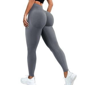 Leggings de sport et yoga pour femme, taille haute, sans couture, respirants, longueur cheville, effet push-up fessier, fermeture élastique à la taille, motif uni - Product Image 4