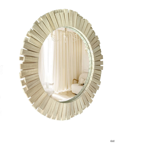 Espejo de Pared Rectangular Moderno y Minimalista con Marco de Madera Geométrico, Decorativo para Sala de Estar, Dormitorio o Pasillo - Product Image 3