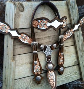 Conjunto de Equipo Ecuestre Occidental: Cabezada, Pechopetral, Riendas, Silla de Montar Inglesa, Cuero Duradero y Cómodo de Alta Calidad para Montar a Caballo, Completo - Product Image 1