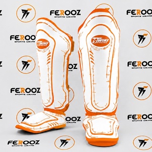 Protège-tibias blancs et noirs, nouveaux modèles les plus vendus, équipement de protection professionnel MMA Boxe OEM pour le combat et le sparring, tous designs - Product Image 6