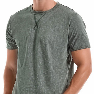 เสื้อยืดสไตล์สตรีทแวร์ ริงเกอร์ แอซิดวอช ผลิตจากผ้าโพลีเอสเตอร์ผสมคอตตอน ป้องกันแบคทีเรีย อ่อนโยนต่อผิว ราคาขายส่ง - Product Image 6