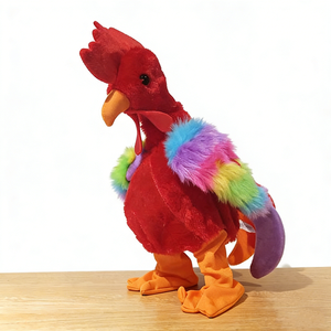 Peluche de gallo personalizado, peluche de gallina con alas de arcoíris, peluche de ave de corral, muñeco de gallo del zodiaco - Product Image 2