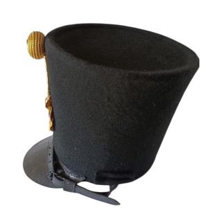 Sombrero Shako de Lana Negra con Bordado Dorado, Estilo Formal para Adultos, 56-58CM, Uso en Invierno para Negocios - Product Image 2
