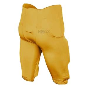 Pantalones de Entrenamiento de Fútbol Deportivos de Spandex Dorados con Bolsillos Integrados para Almohadillas, Uniformes Personalizados para Equipos, Pantalones de Alto Rendimiento de Fábrica - Product Image 2